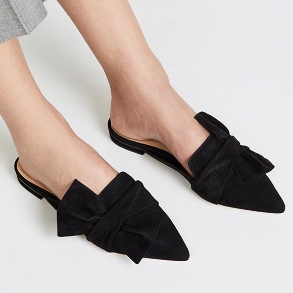 SCHUTZ Shoes - Schutz Suede D'Ana Knotted Loafer Mule